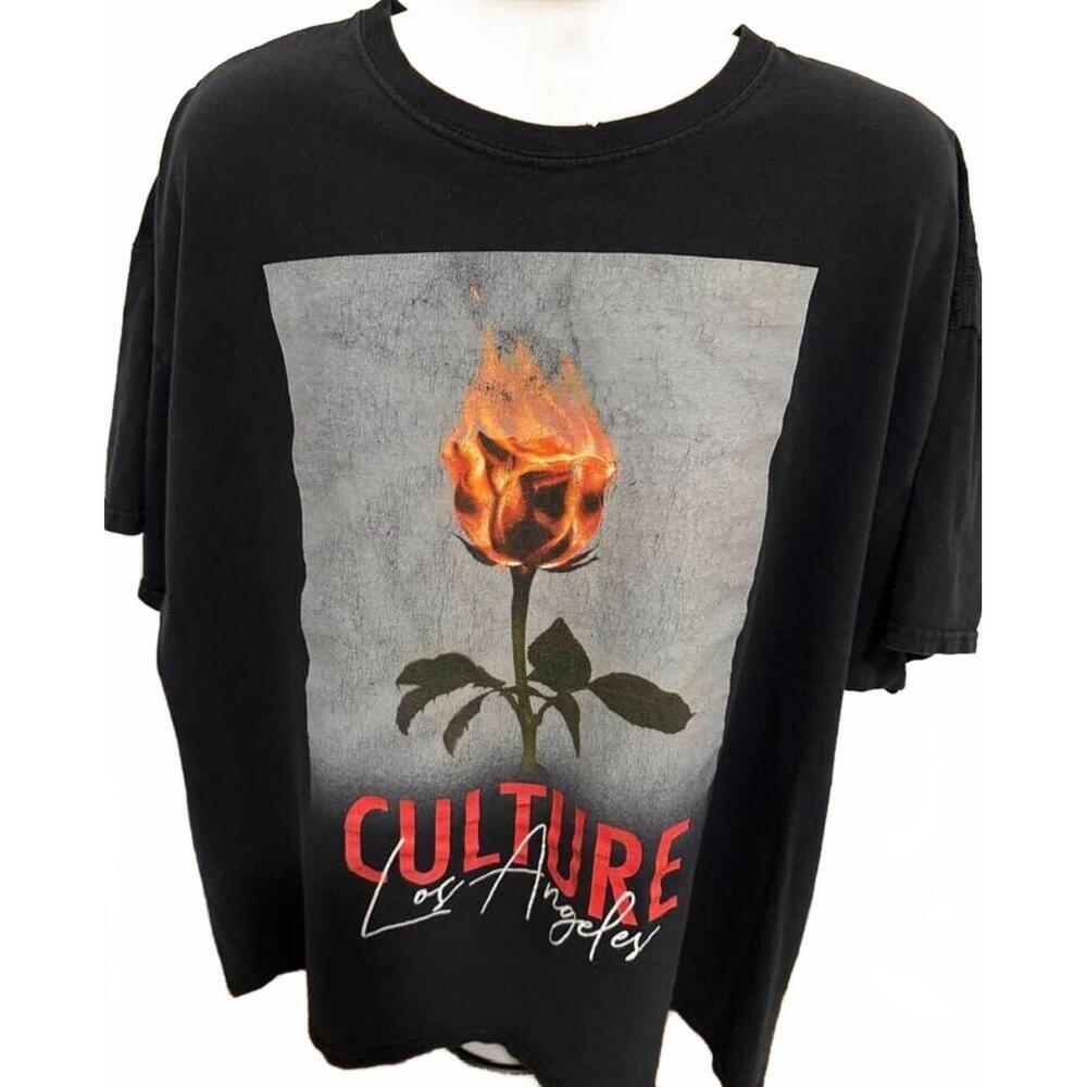 POPULAR POISON CULTURE LOS ANGELES MENS 3XL T‎ SHIRT BLACK